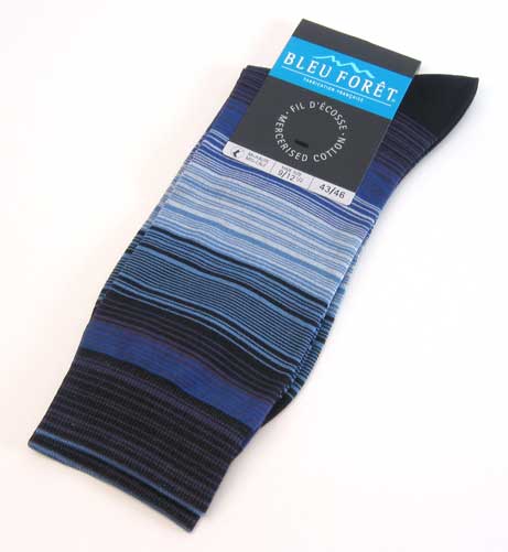 Bleu Foret Micro Stripes Pattern - Navy